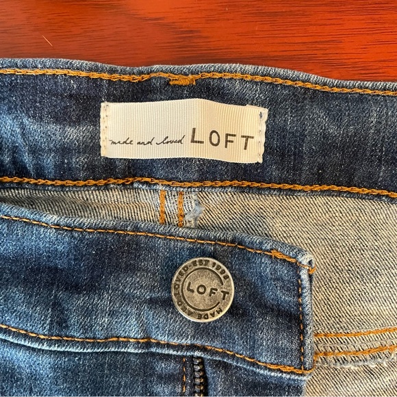 LOFT Distressed Modern Skinny Jeans, EUC - Picture 4 of 6